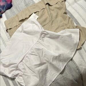 2 NWT target Beige and White tops L